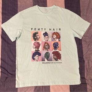 Fenty Hair Rihanna Promo T Shirt Sz L Mens Unisex Sephora Turquoise